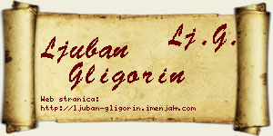 Ljuban Gligorin vizit kartica